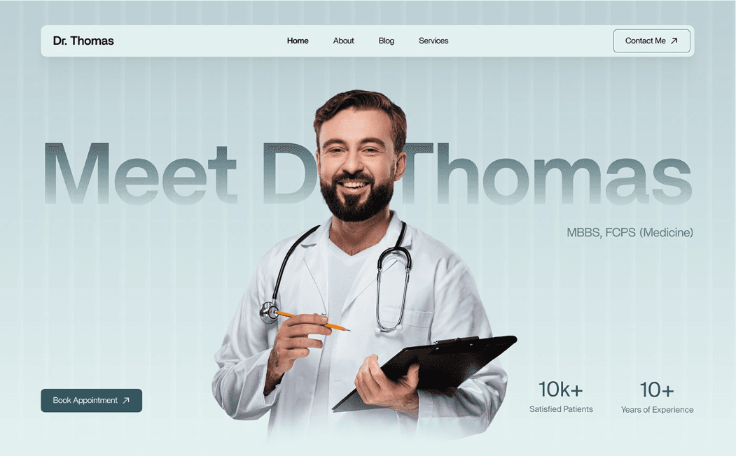 Ejemplo de página web para un consultorio médico